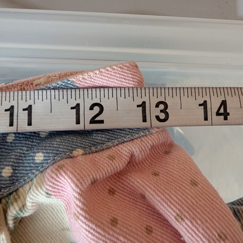 Cider Patchwork Floral Wide Leg Jeans Women S Pink Blue Boho Cottage Retro - Picture 10 of 11